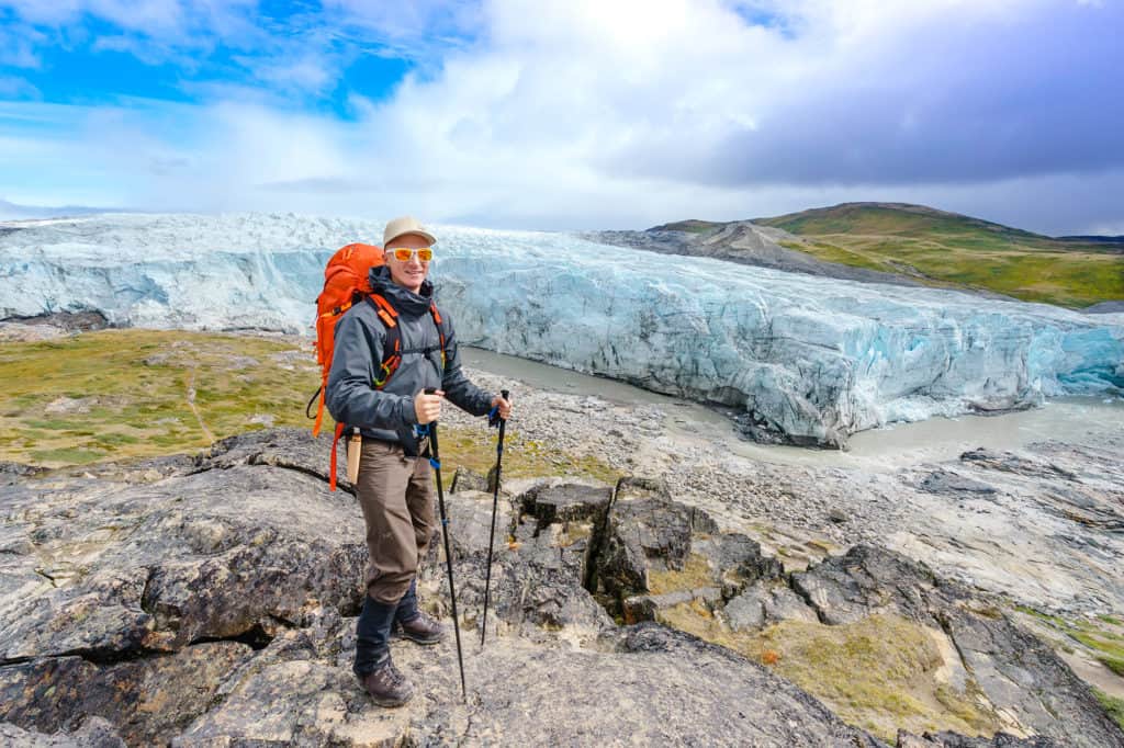 Matthew (Expert Vagabond) on the Russell Glacier (Greenland)