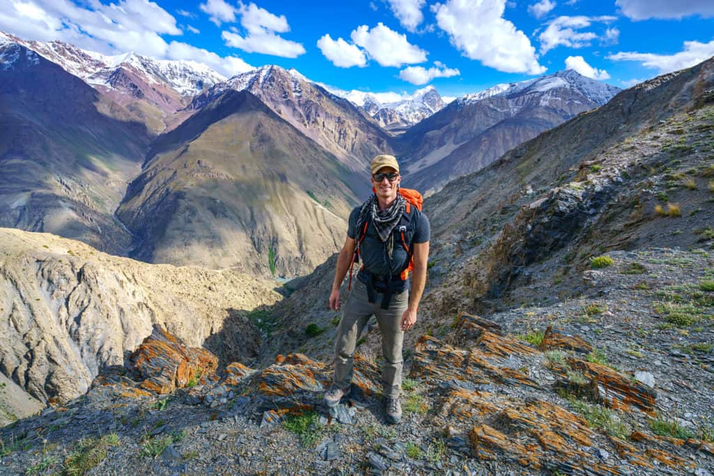 Matthew from Expert Vagabond conquering mountains